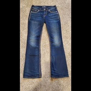Women's Silver Jeans Size 28 x 33 Suki Mid Boot Dark Wash